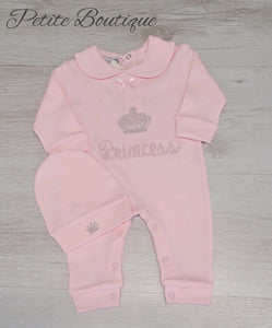 Princess pink all in one & hat set