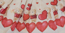 Load image into Gallery viewer, Camel/red hearts &amp; bears top &amp; skirt set♥️