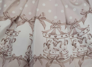 Beige carousel top & skirt set