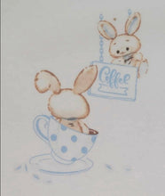 Load image into Gallery viewer, 2pack ivory/blue bunny babygrows &amp; hat sets