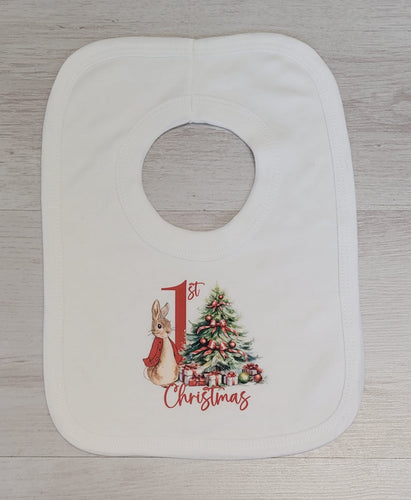My 1st Christmas peter rabbit bib