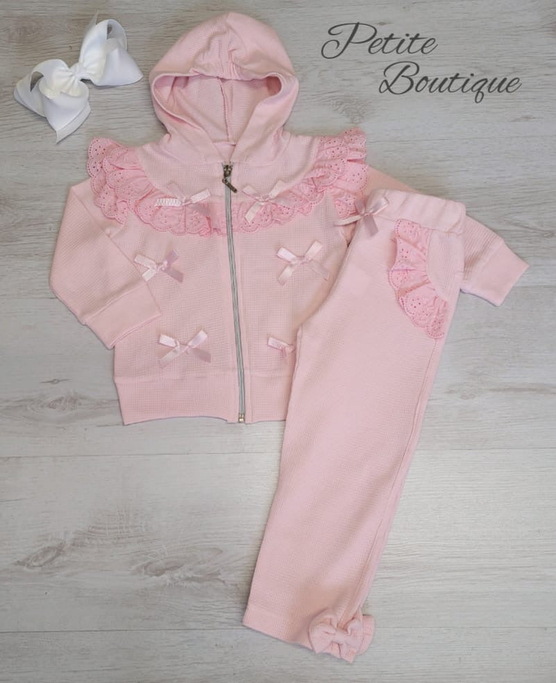 Pink bow 2pc lounge set