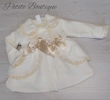 Load image into Gallery viewer, Spanish cream/beige double bow coat
