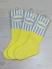 Load image into Gallery viewer, Yellow knee high rib socks