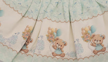 Load image into Gallery viewer, Mint green/cream teddy bear top &amp; skirt set