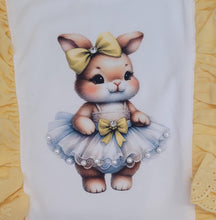Load image into Gallery viewer, Lemon double bow bunny dress