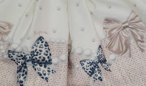 Cream/beige handbag top & skirt set