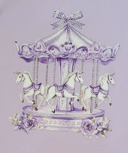 Load image into Gallery viewer, Lilac carousel top, skirt &amp; headband set