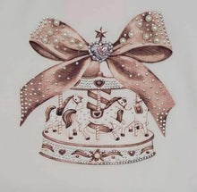 Load image into Gallery viewer, Beige carousel top &amp; skirt set