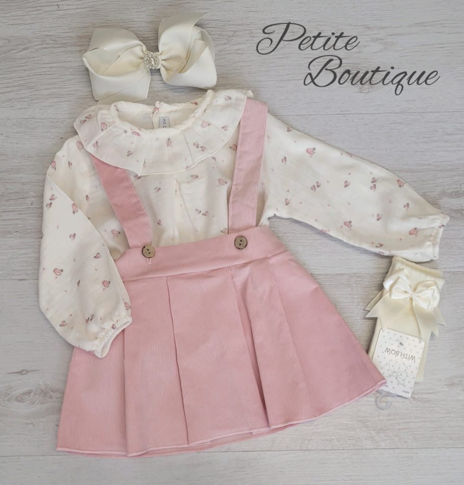 Spanish Calamaro top & pinafore set