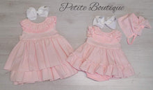 Load image into Gallery viewer, Spanish pink gingham puffball older girls dress