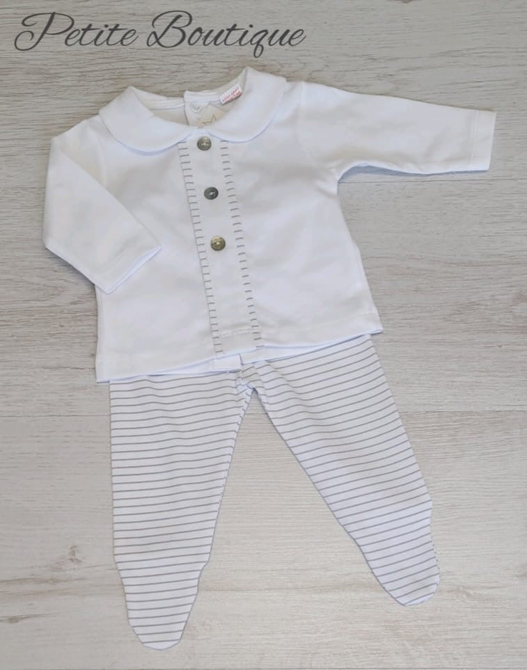 Spanish white/grey 2pc set