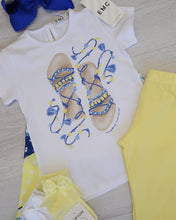 Load image into Gallery viewer, EMC blue/lemon short legging set