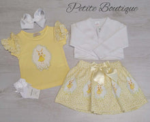 Load image into Gallery viewer, Lemon bunny top &amp; skirt set