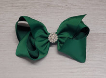 Load image into Gallery viewer, Dark green hair bow