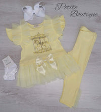 Load image into Gallery viewer, Lemon carousel top &amp; legging set