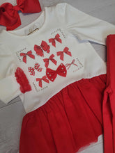 Load image into Gallery viewer, Caramelo red bows top &amp; legging set