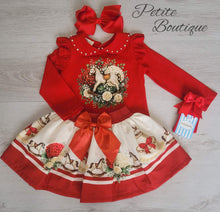 Load image into Gallery viewer, Red rocking horse top &amp; skirt set