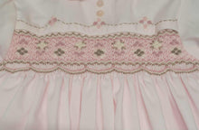 Load image into Gallery viewer, Sarah Louise pale pink &amp; beige smock dress