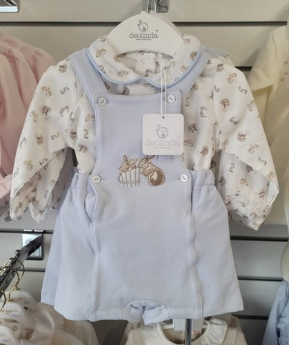 Deolinda bunny print top & dungaree set