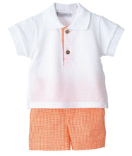 Load image into Gallery viewer, Spanish Calamaro boys polo shirt &amp; orange short set