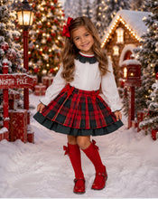 Load image into Gallery viewer, Babine exclusive shirt &amp; red/green skirt set