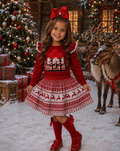 Load image into Gallery viewer, Red handbag top &amp; skirt set