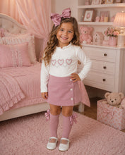 Load image into Gallery viewer, Blush pink heart top &amp; skort set