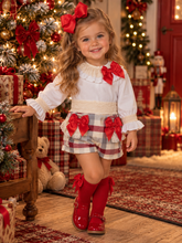 Load image into Gallery viewer, Spanish shirt &amp; red/grey check short set