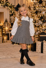 Load image into Gallery viewer, Girls shirt &amp; pinafore dress set