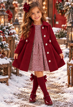 Load image into Gallery viewer, Burgundy dress with matching dress coat