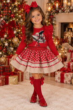 Load image into Gallery viewer, Red hat top &amp; skirt set