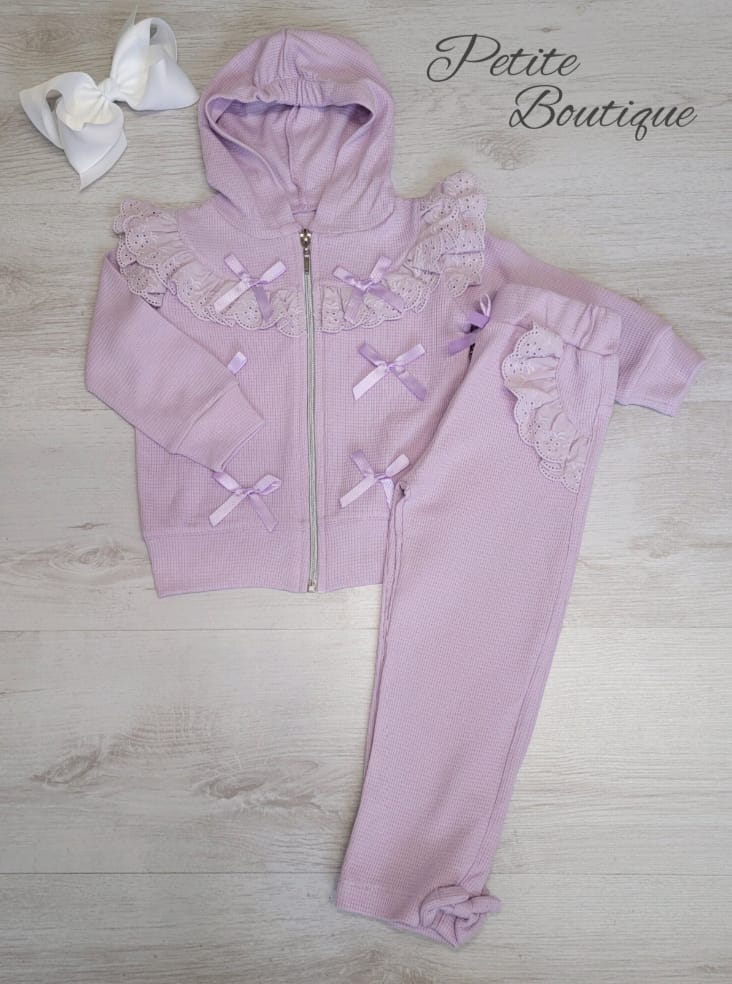 Lilac bow 2pc lounge set