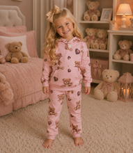 Load image into Gallery viewer, Pink teddy bear 2pc lounge set