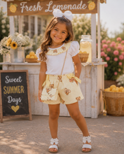 Load image into Gallery viewer, Lemon teddy bear top &amp; short set
