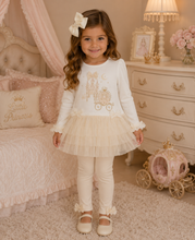 Load image into Gallery viewer, Caramelo beige ‘once upon a time’ top &amp; legging set 🏰
