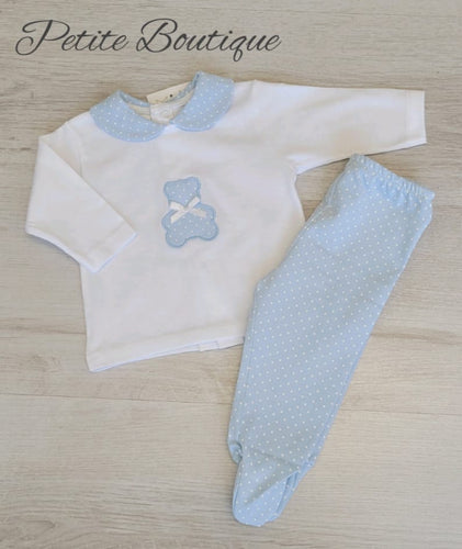 Spanish white/blue 2pc set