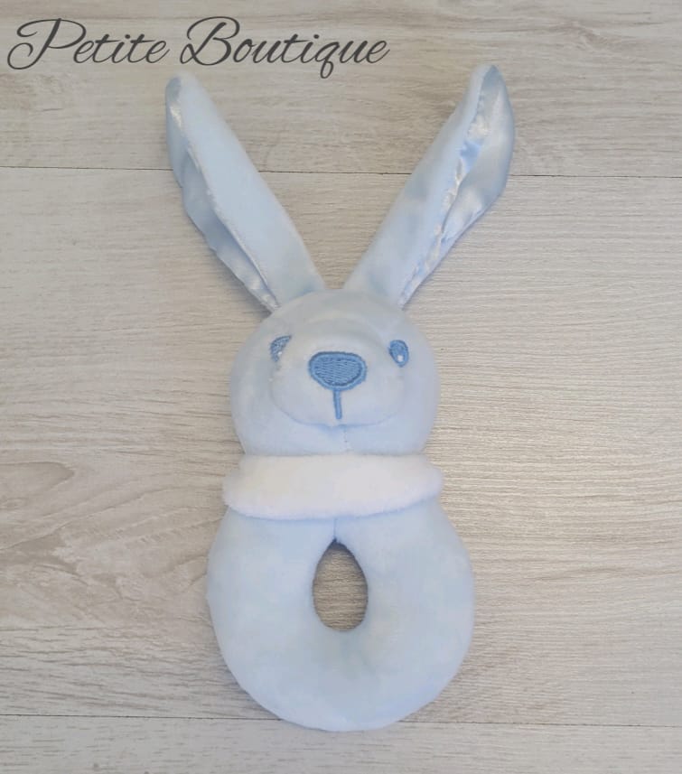 Blue rattle soft toy