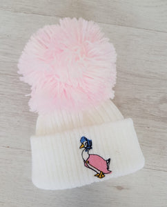 Puddle duck pompom hat