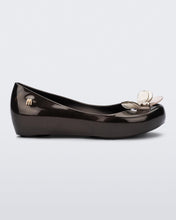 Load image into Gallery viewer, Mini Melissa- girls black bug jelly ballerina shoe