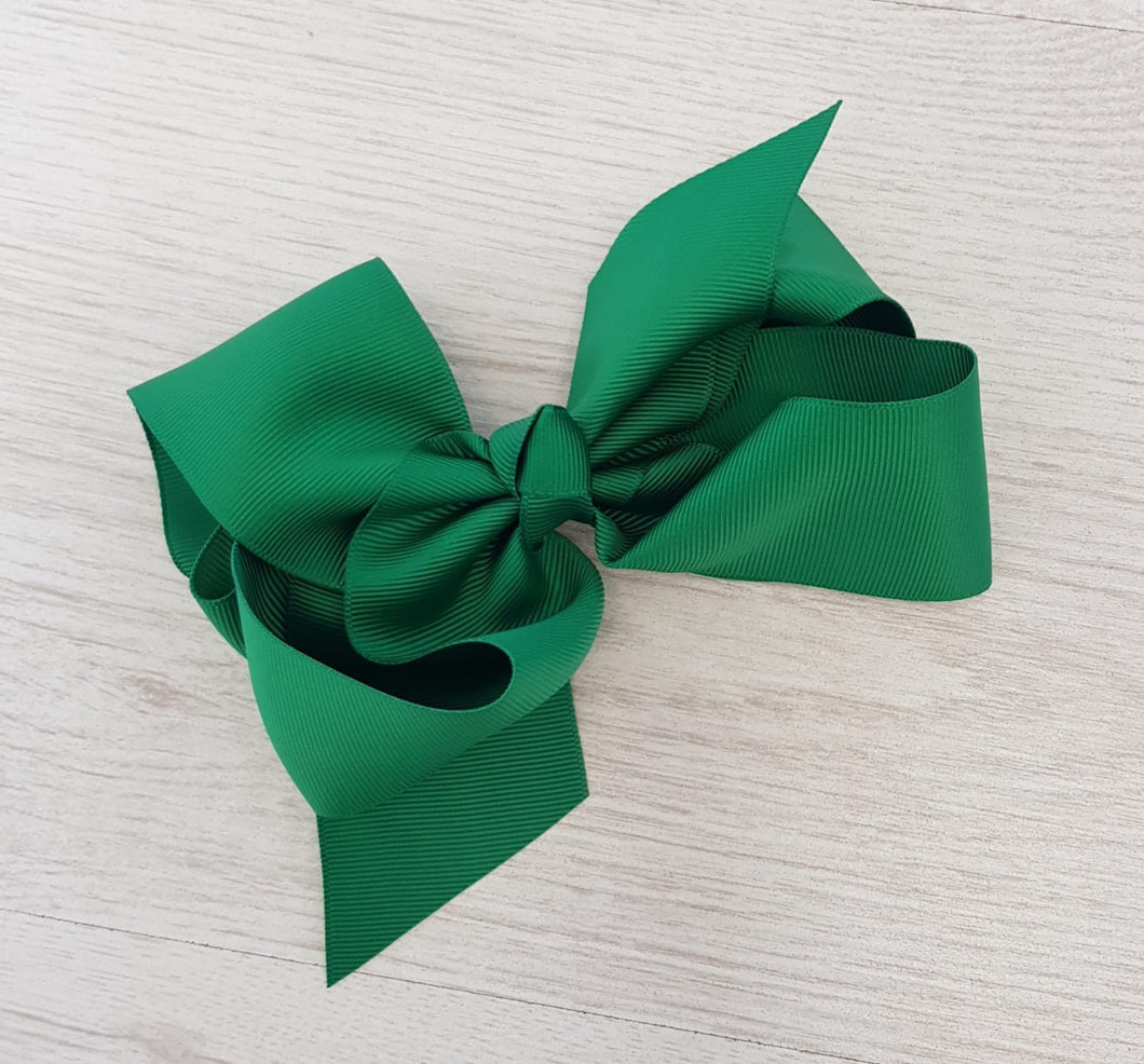 Dark green hair bow