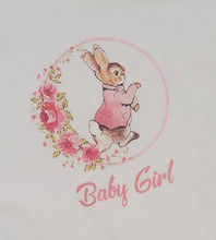 Load image into Gallery viewer, Rabbit baby girl bib
