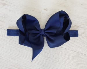 Navy blue hair bow