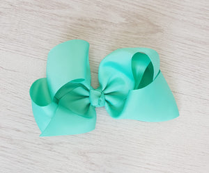 Mint green hair bow