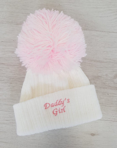 Daddy’s girl pompom hat