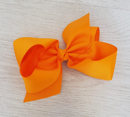 Orange hair bow