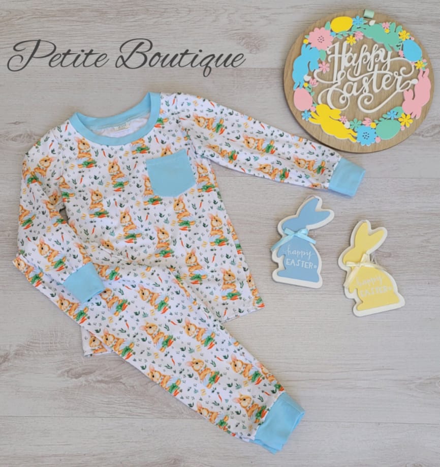 Boys rabbit print Easter pyjamas