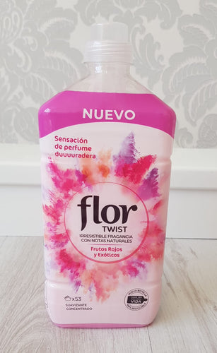 Flor twist concentrated fabric softener - Red & exotic fruits 1.1L🌺