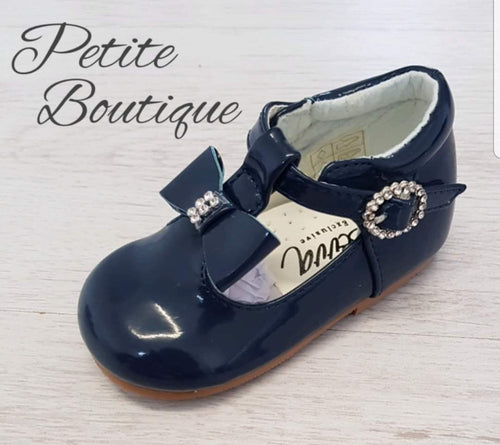 Navy T-bar shoes
