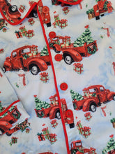 Load image into Gallery viewer, Boys Christmas truck print Christmas pyjamas🎁🎄